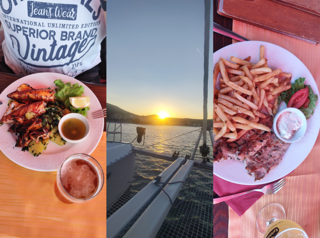 Küstenort Vinišće in Dalmatien Blick auf den Küstenort Vinišće und seine ruhige Bucht in Dalmatien