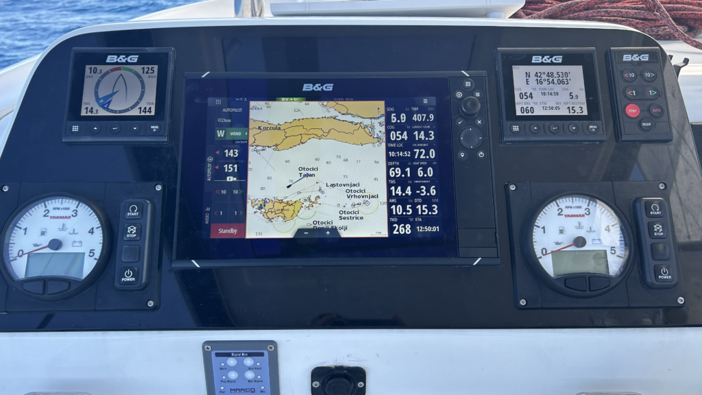 Segelroute von Mrčara nach Korčula